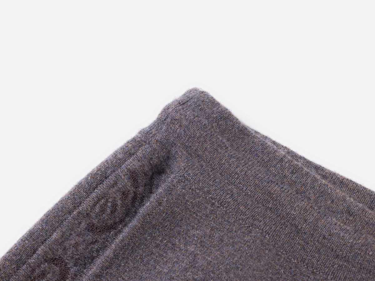 EP YAYING 100% Cashmere Relaxed Wide-Leg Knit Pants
