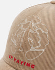 EP YAYING Corduroy Embroidered Baseball Cap