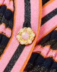 YAYING Striped Knit Cardigan