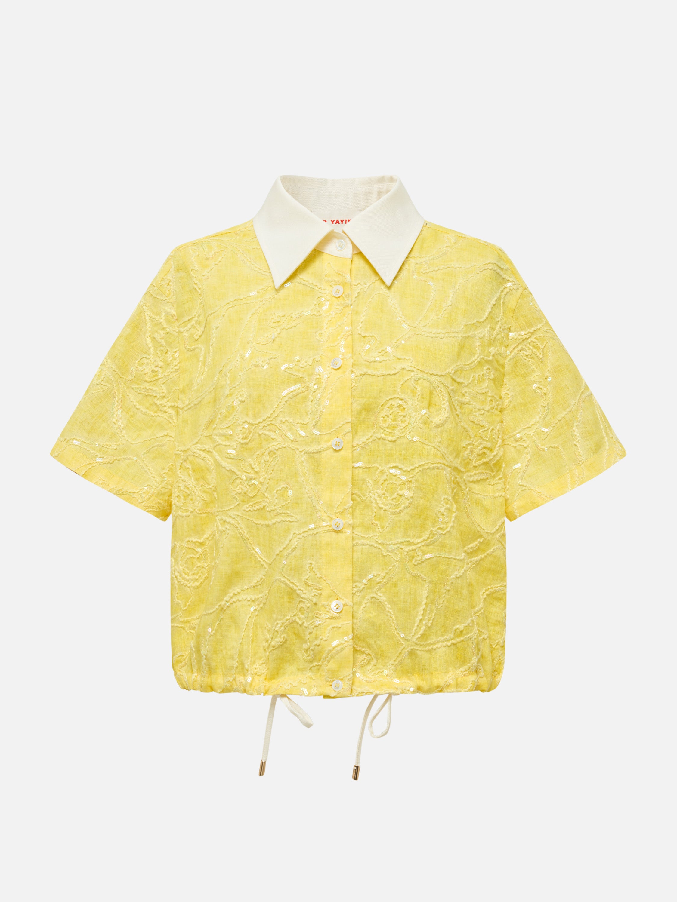 EP YAYING Linen Embroidered Blouse