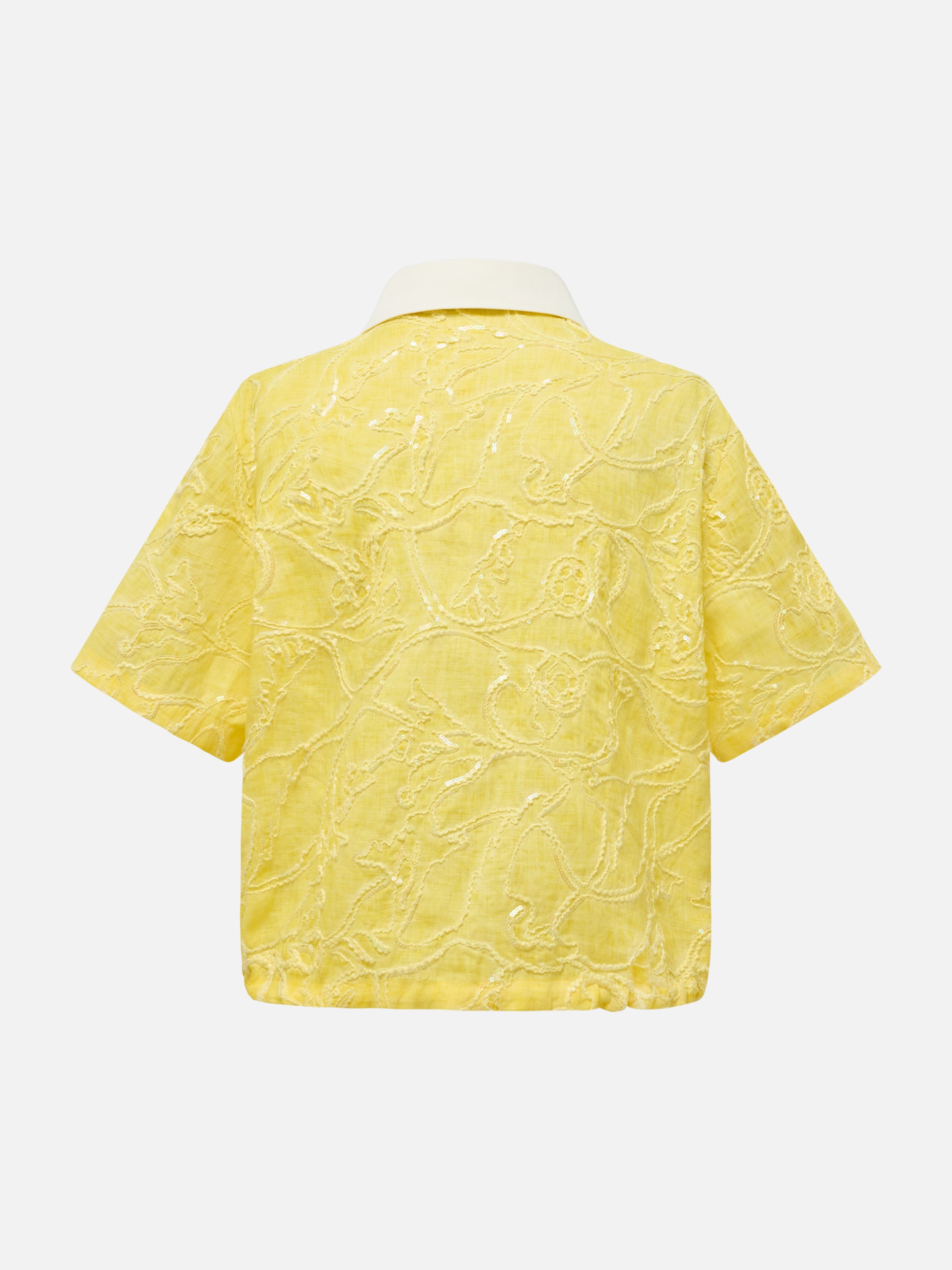 EP YAYING Linen Embroidered Blouse