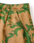 YAYING Green Floral Midi Skirt