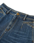 YAYING Blue Straight-Leg Jeans