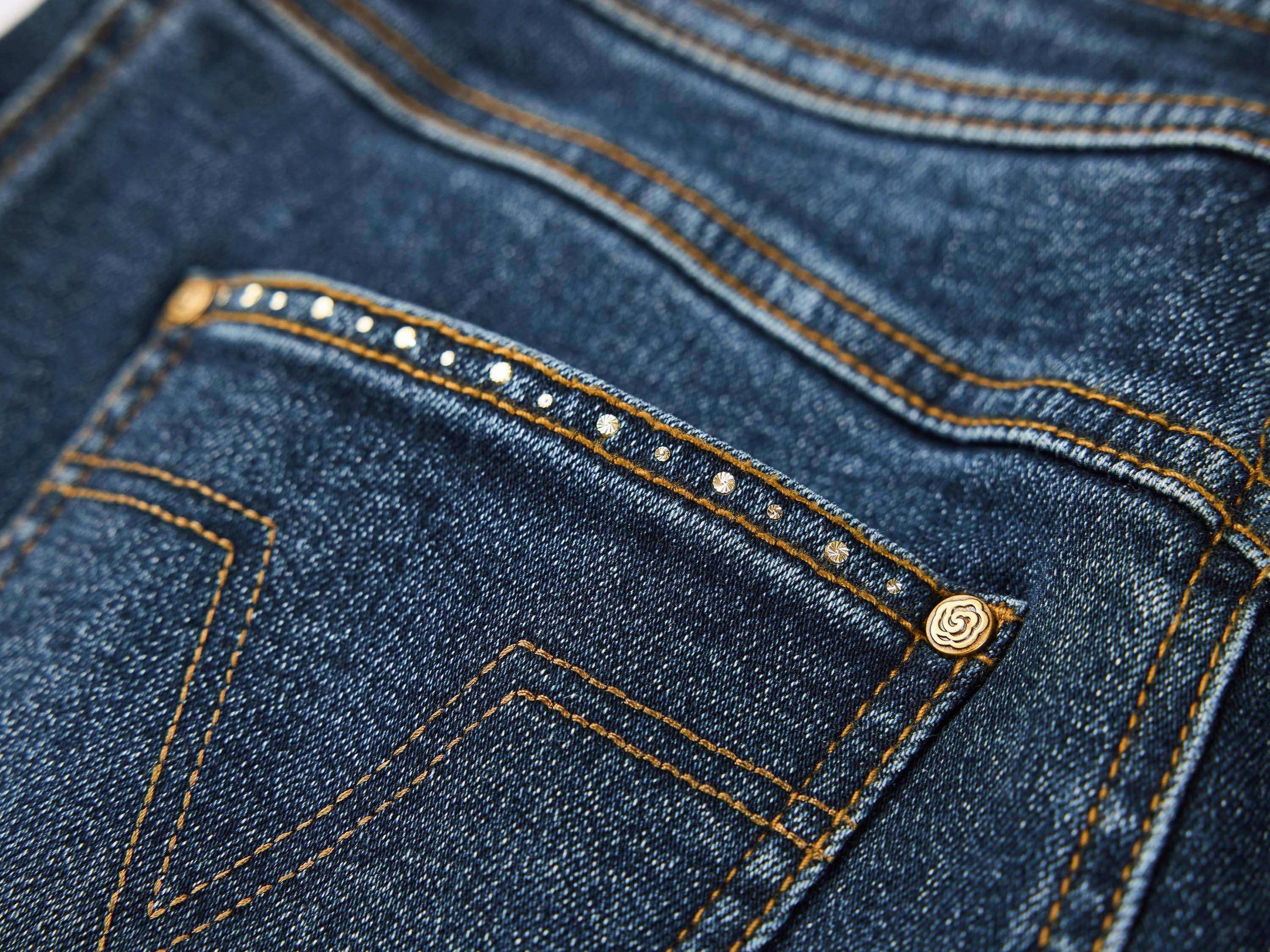YAYING Blue Straight-Leg Jeans