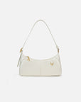 EP YAYING Oil-Waxed Leather Baguette Shoulder Bag