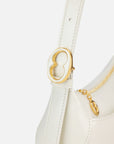 EP YAYING Oil-Waxed Leather Baguette Shoulder Bag