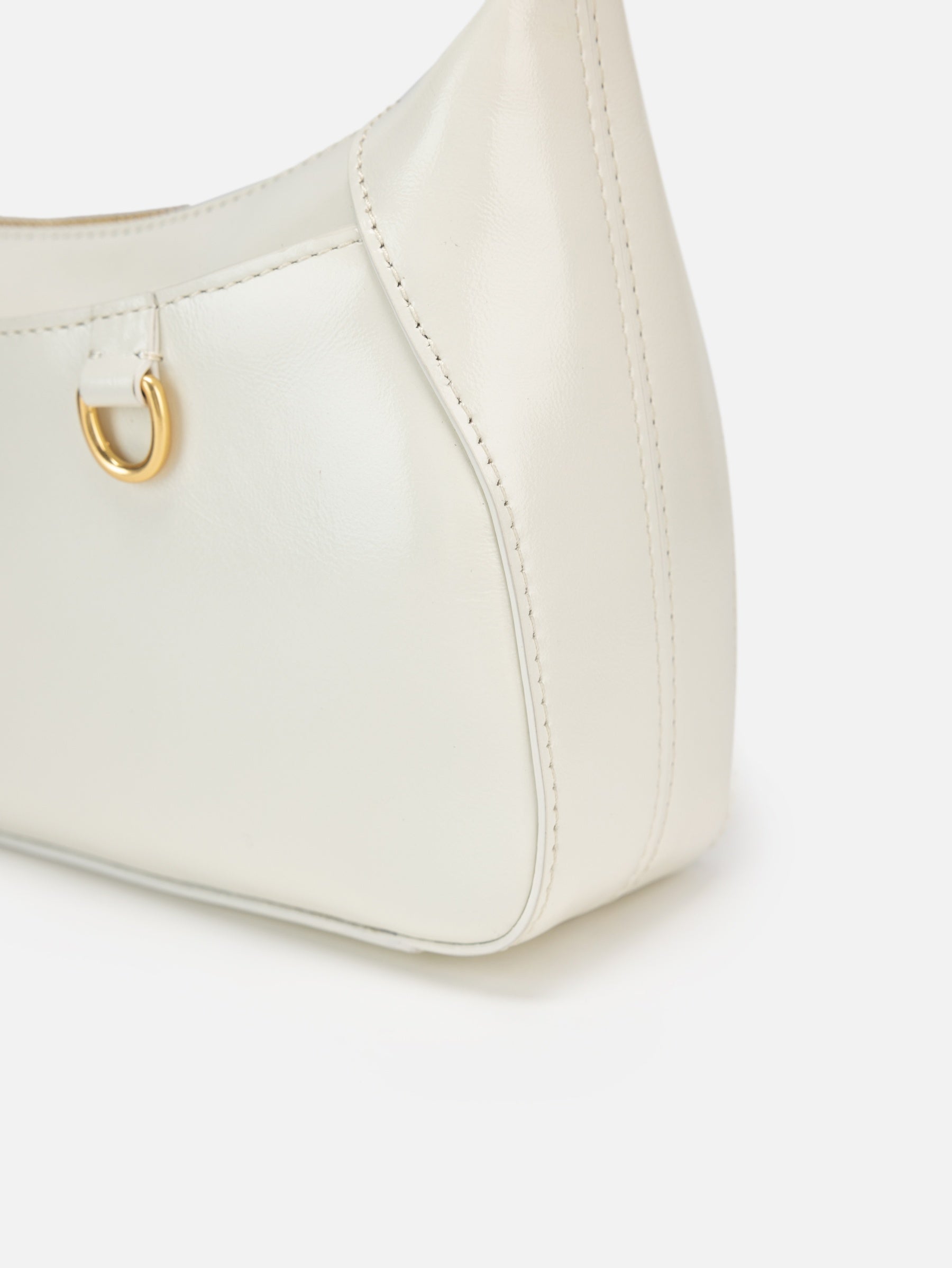 EP YAYING Oil-Waxed Leather Baguette Shoulder Bag