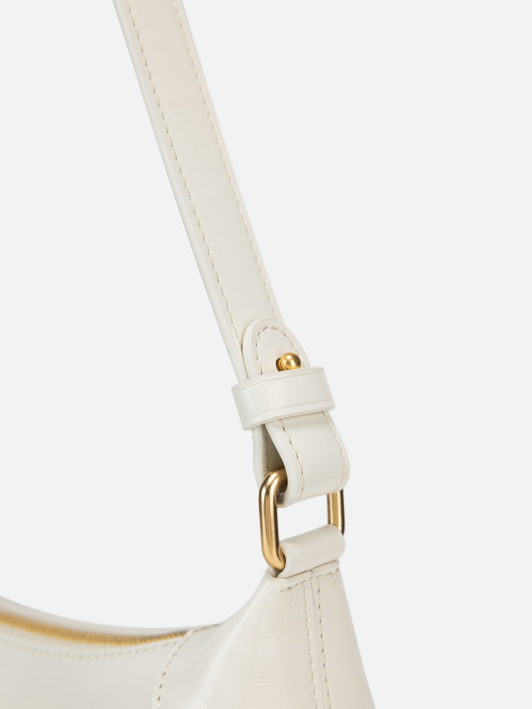 EP YAYING Oil-Waxed Leather Baguette Shoulder Bag
