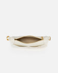 EP YAYING Oil-Waxed Leather Baguette Shoulder Bag