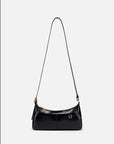 EP YAYING Oil-Waxed Leather Baguette Shoulder Bag