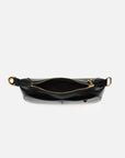 EP YAYING Oil-Waxed Leather Baguette Shoulder Bag