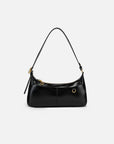 EP YAYING Oil-Waxed Leather Baguette Shoulder Bag