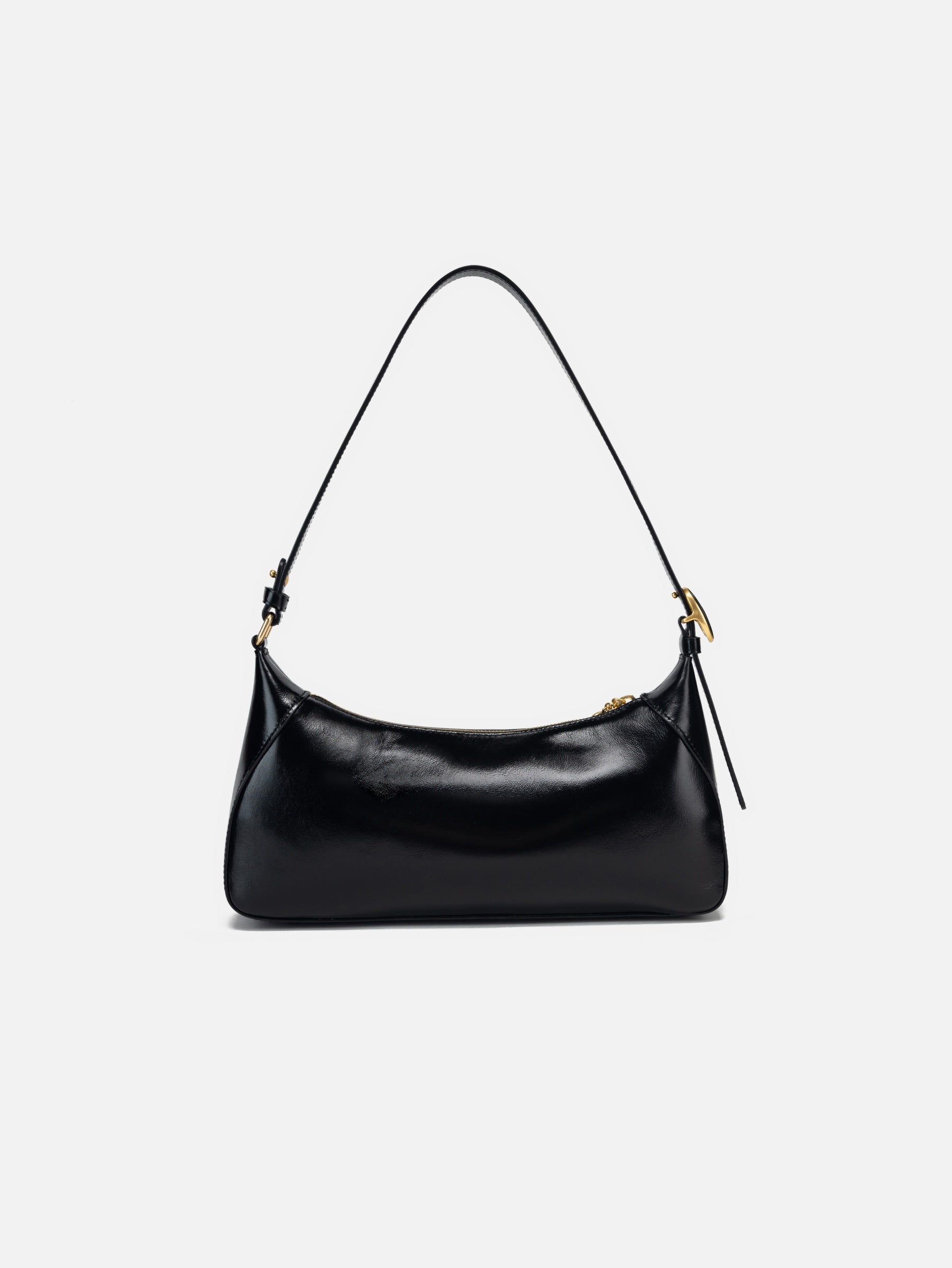 EP YAYING Oil-Waxed Leather Baguette Shoulder Bag
