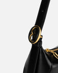 EP YAYING Oil-Waxed Leather Baguette Shoulder Bag
