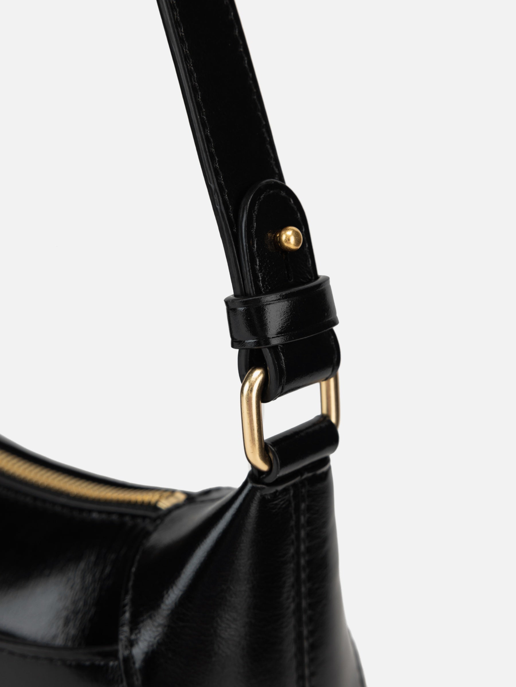 EP YAYING Oil-Waxed Leather Baguette Shoulder Bag