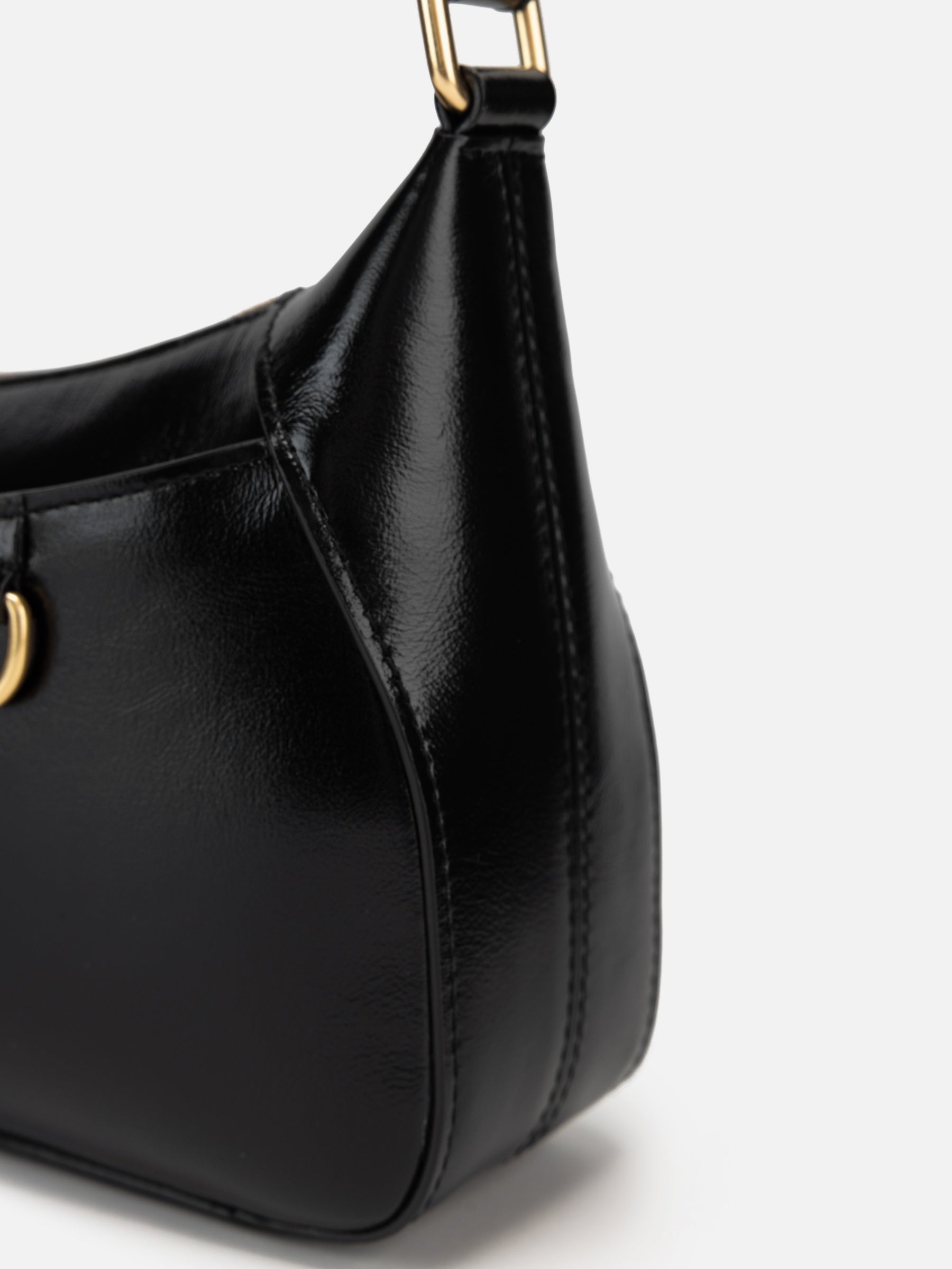 EP YAYING Oil-Waxed Leather Baguette Shoulder Bag
