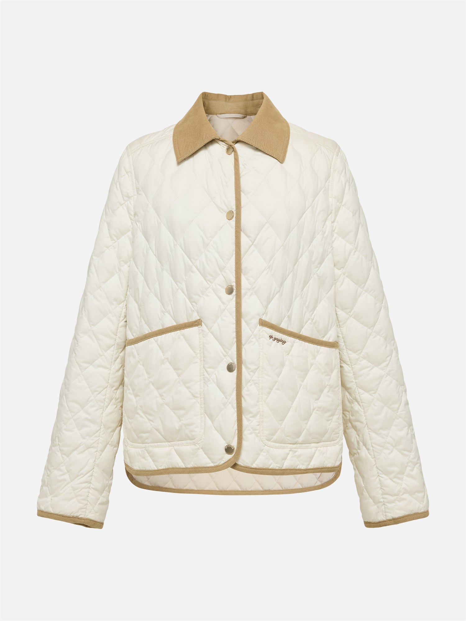 EP YAYING Contrast-Collar Down Jacket EGKIAY102BW