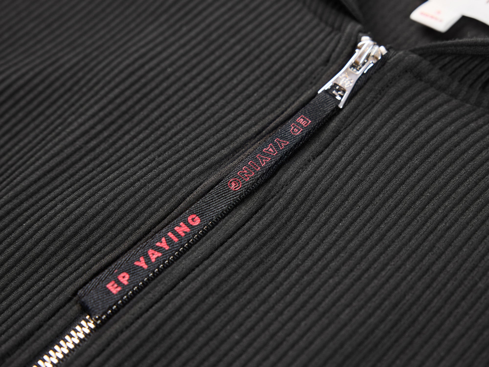 EP YAYING Black Slim Fit Long Sleeve Top