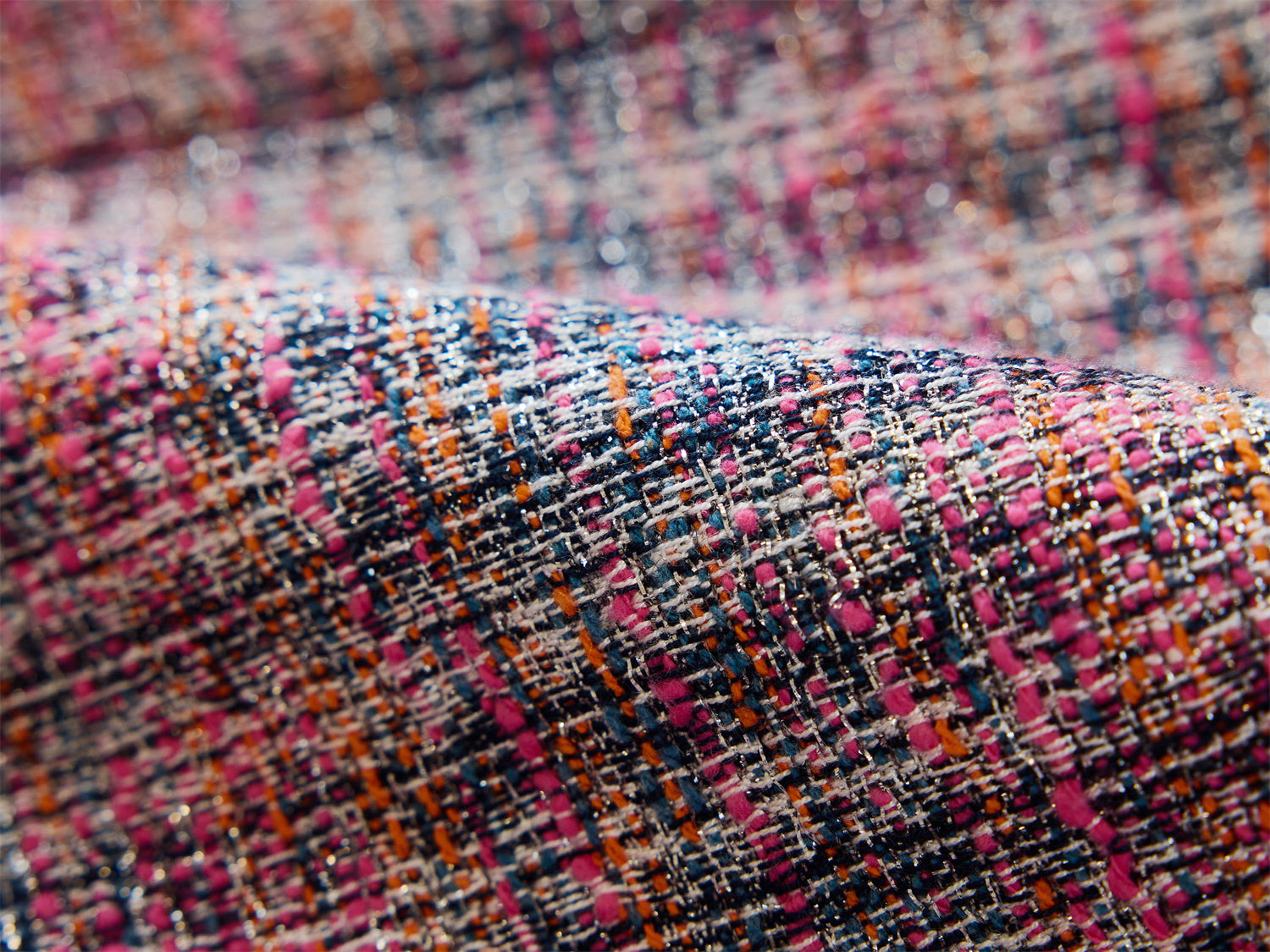 YAYING Chunky Tweed Stand-Collar Jacket