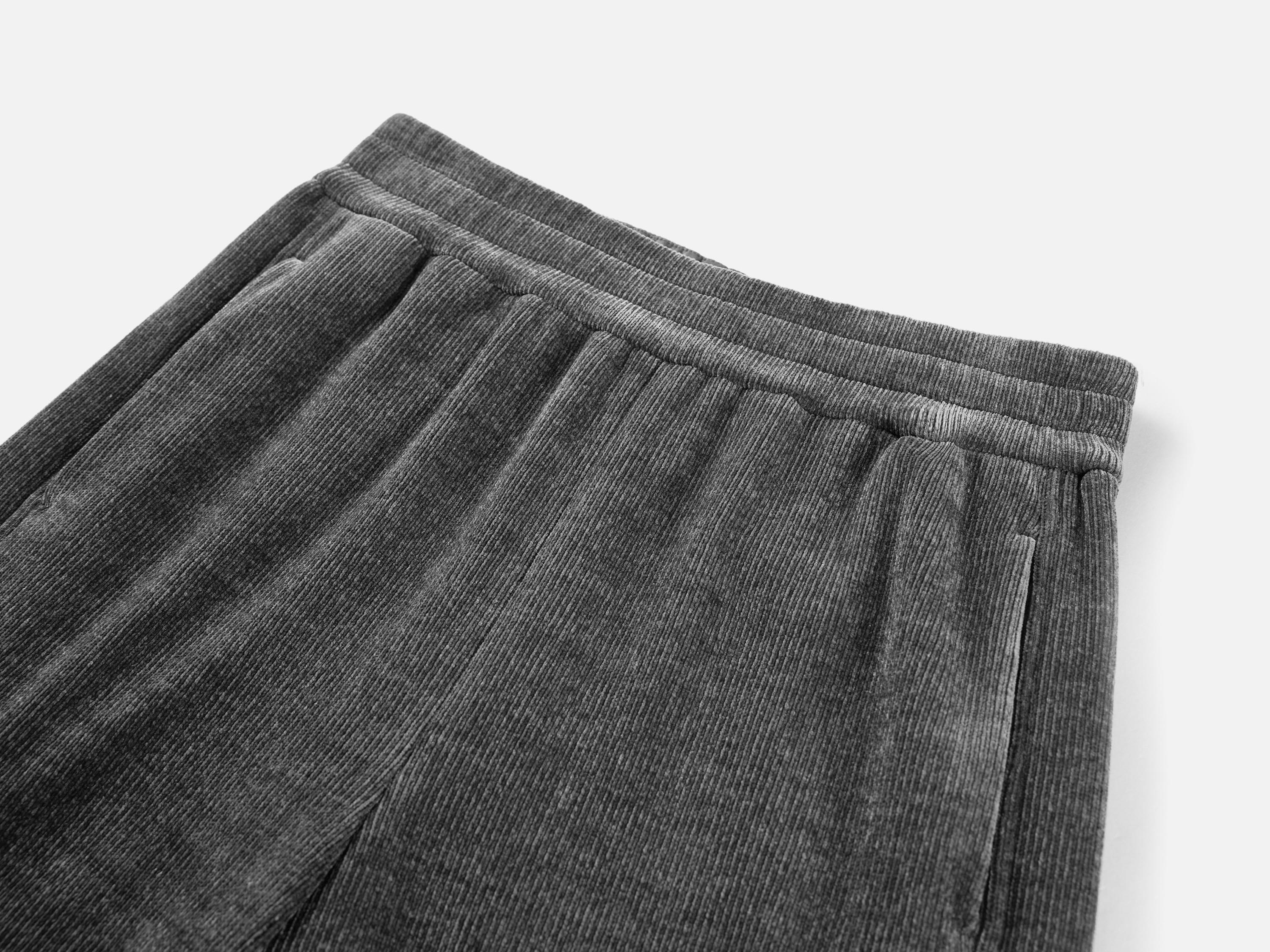 EP YAYING Black Textured Fabric Pants