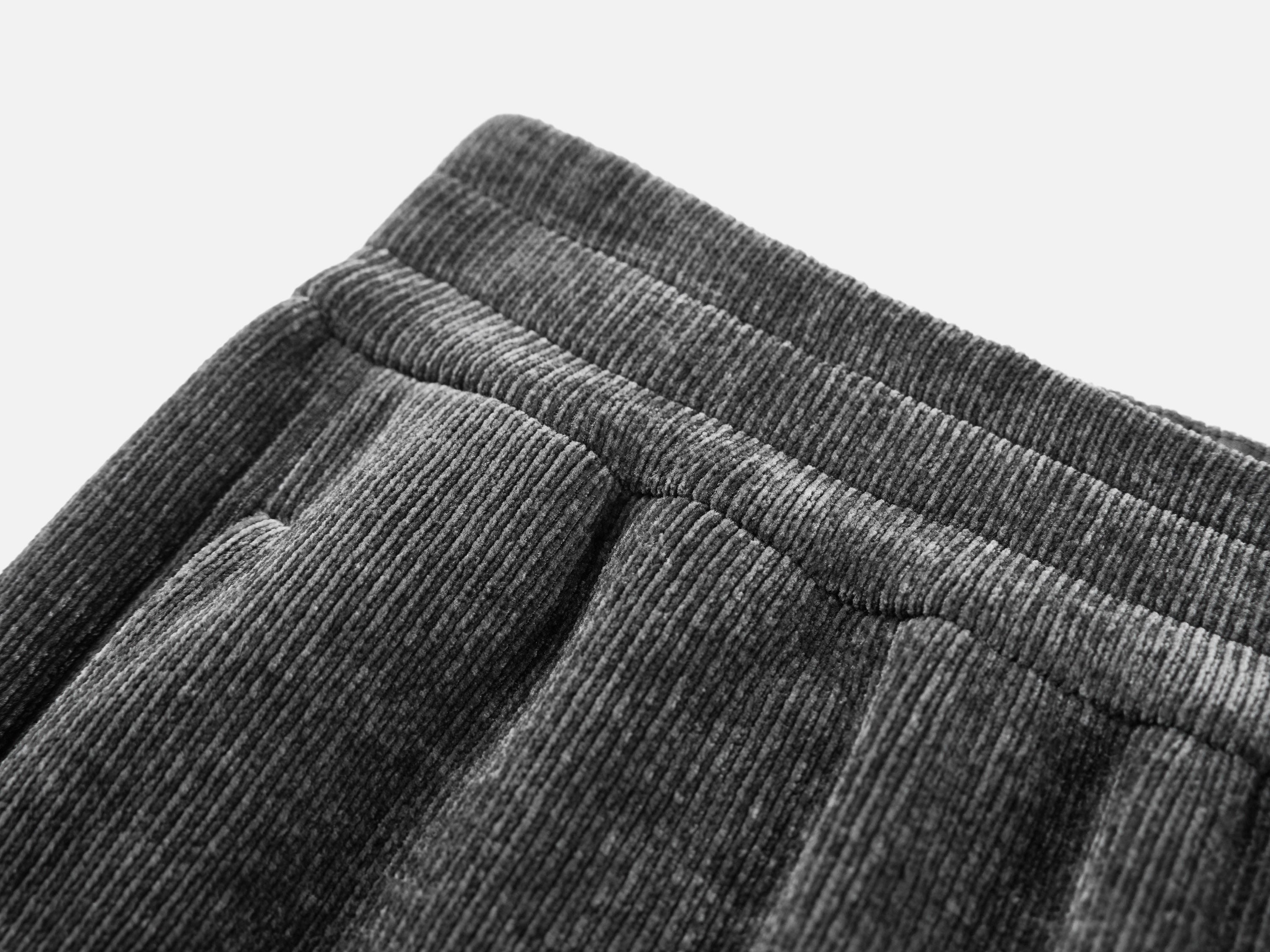 EP YAYING Black Textured Fabric Pants