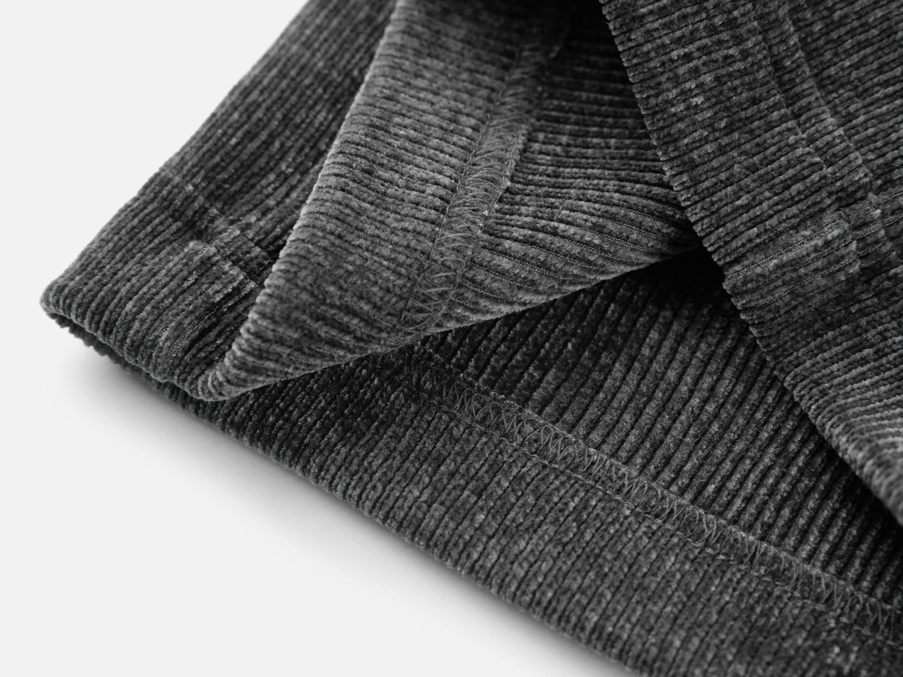 EP YAYING Black Textured Fabric Pants