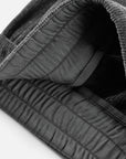 EP YAYING Black Textured Fabric Pants