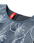 YAYING Elegant silk jacquard sleeveless A-line dress