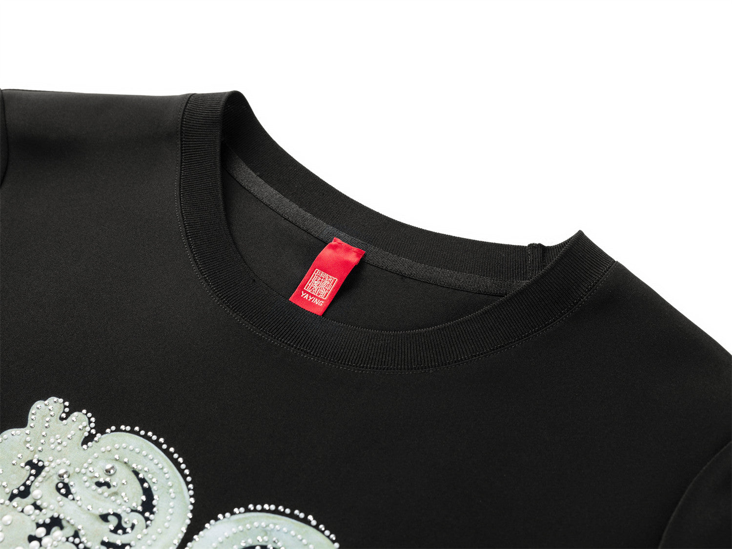 YAYING Silk Straight-Shoulder T-Shirt Top EPKES5301AH