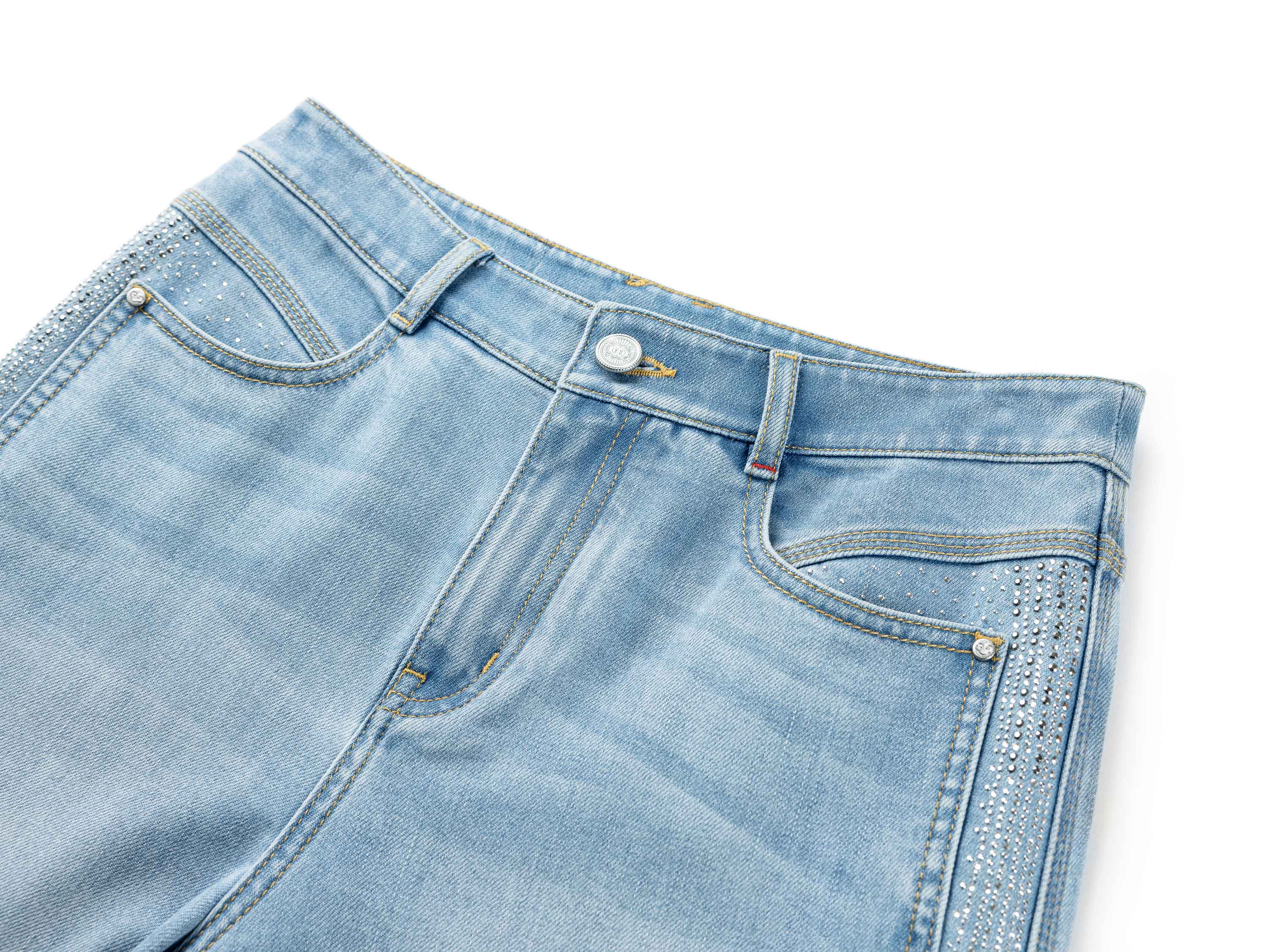 YAYING high-waist straight-leg designer denim jeans