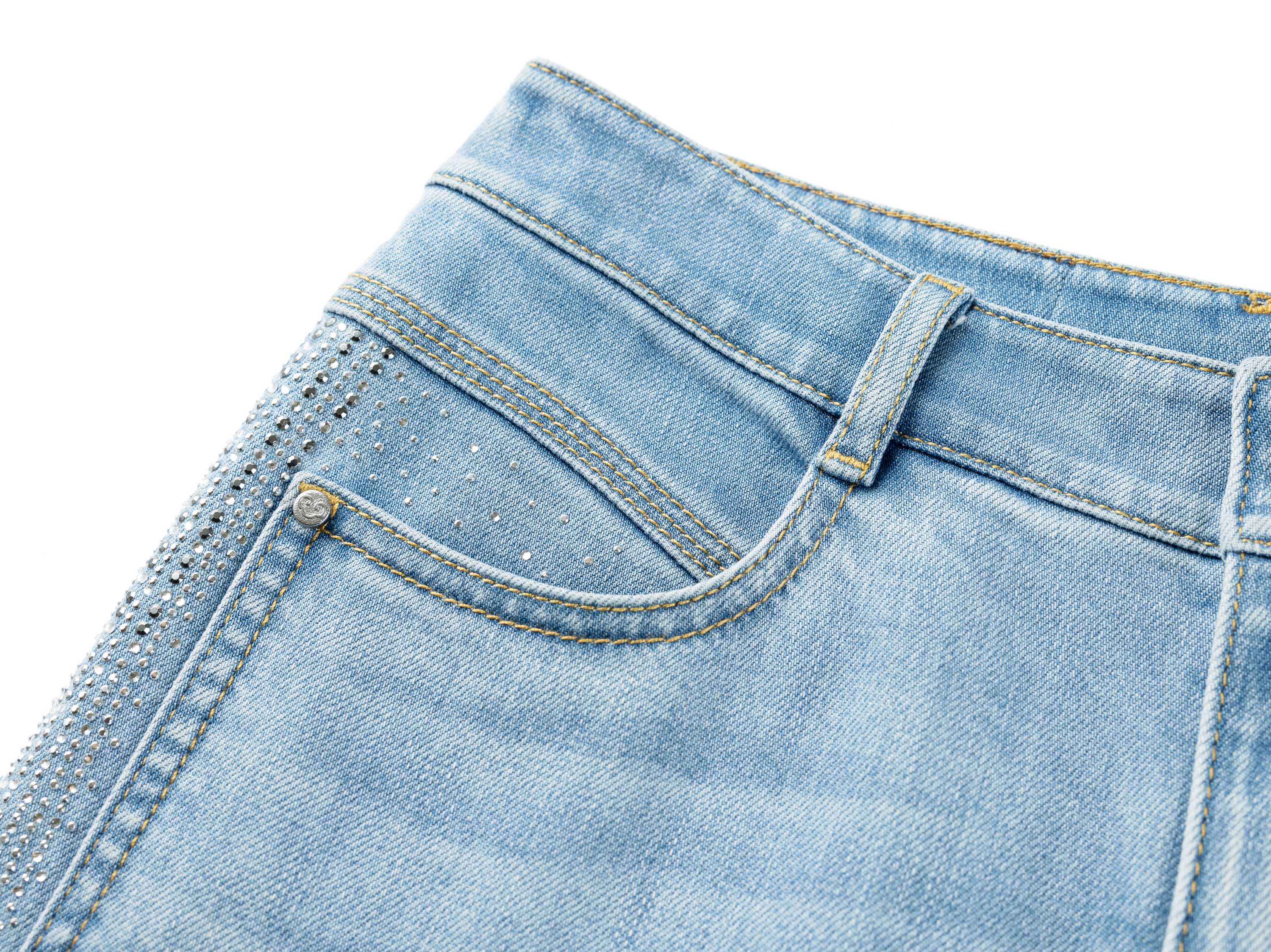 YAYING high-waist straight-leg designer denim jeans