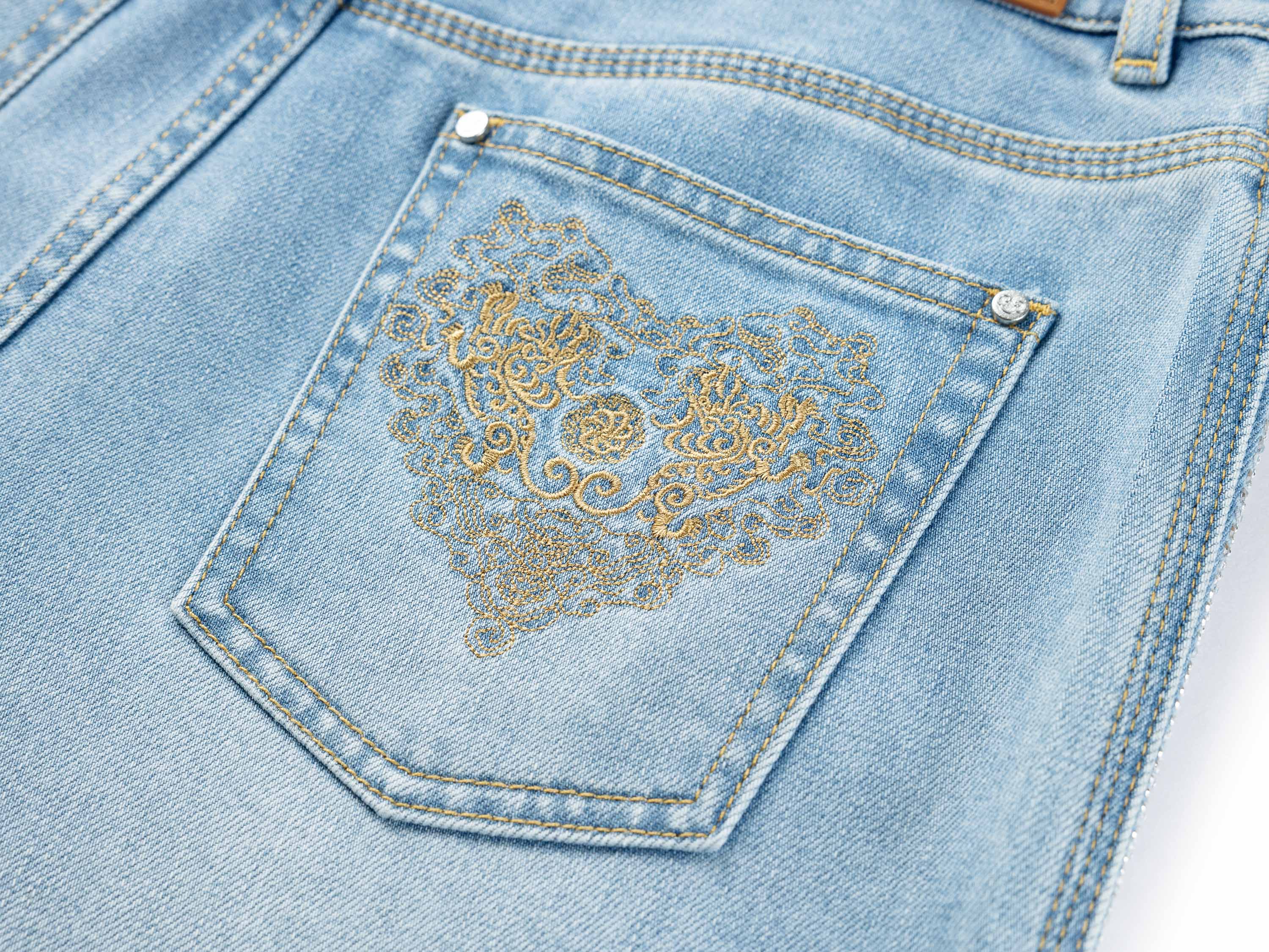 YAYING high-waist straight-leg designer denim jeans