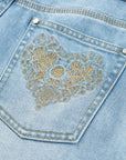 YAYING high-waist straight-leg designer denim jeans