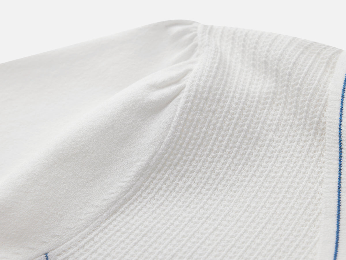 EP YAYING Minimalist Embroidered Polo Short-Sleeve Knit Top