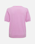 EP YAYING Wool Cashmere Puppy Jacquard Faux Two-Piece Knit Top