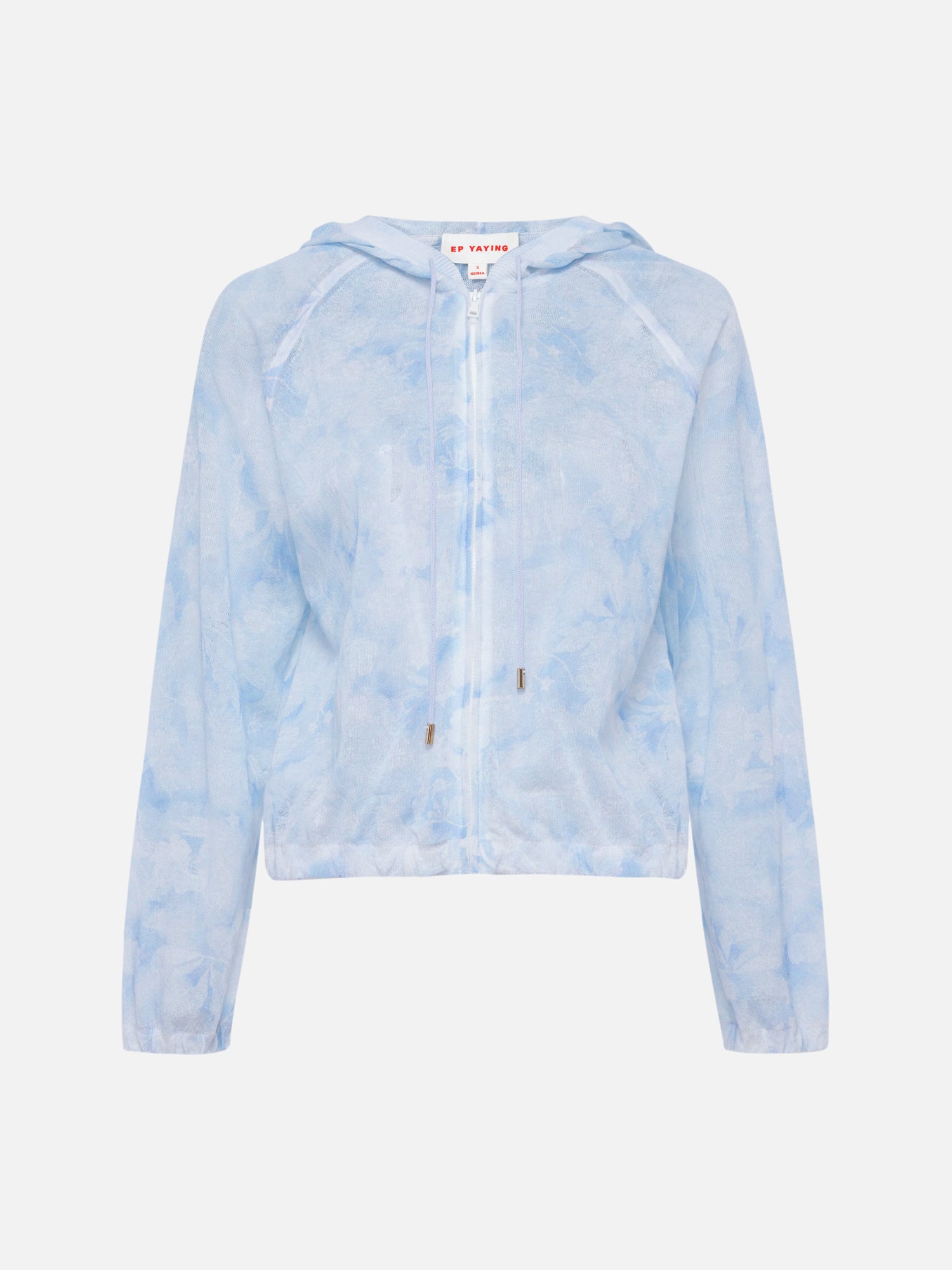 EP YAYING Linen Hooded Knit Cardigan