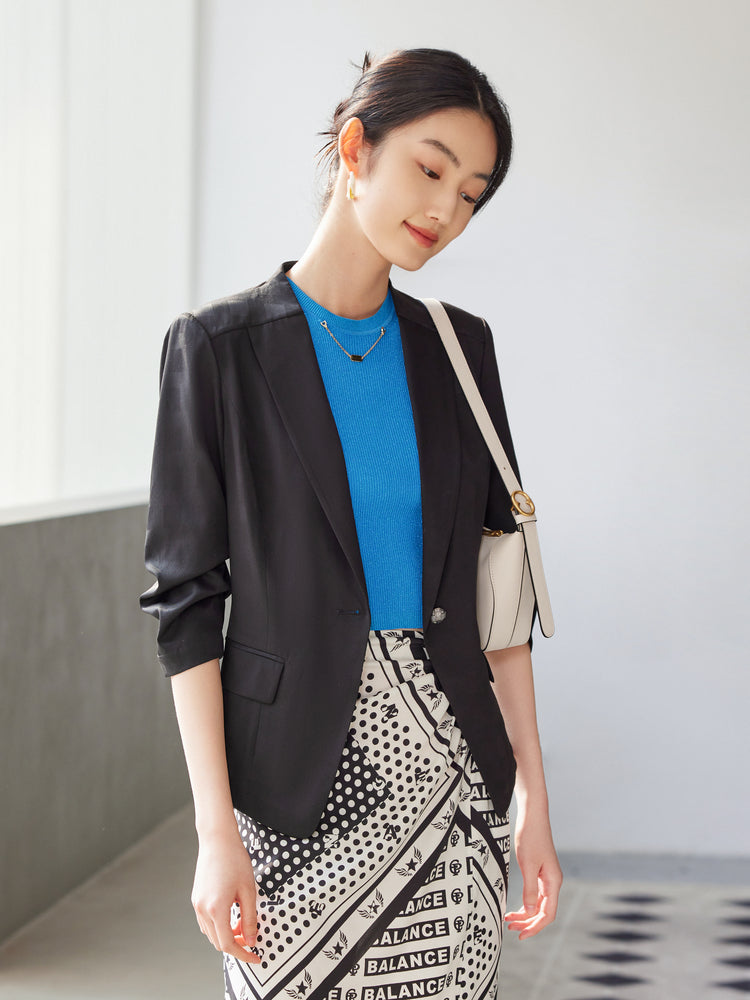 EP YAYING silk blazer
