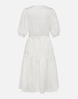 EP YAYING Bubble Sleeve Silk Cotton Dress