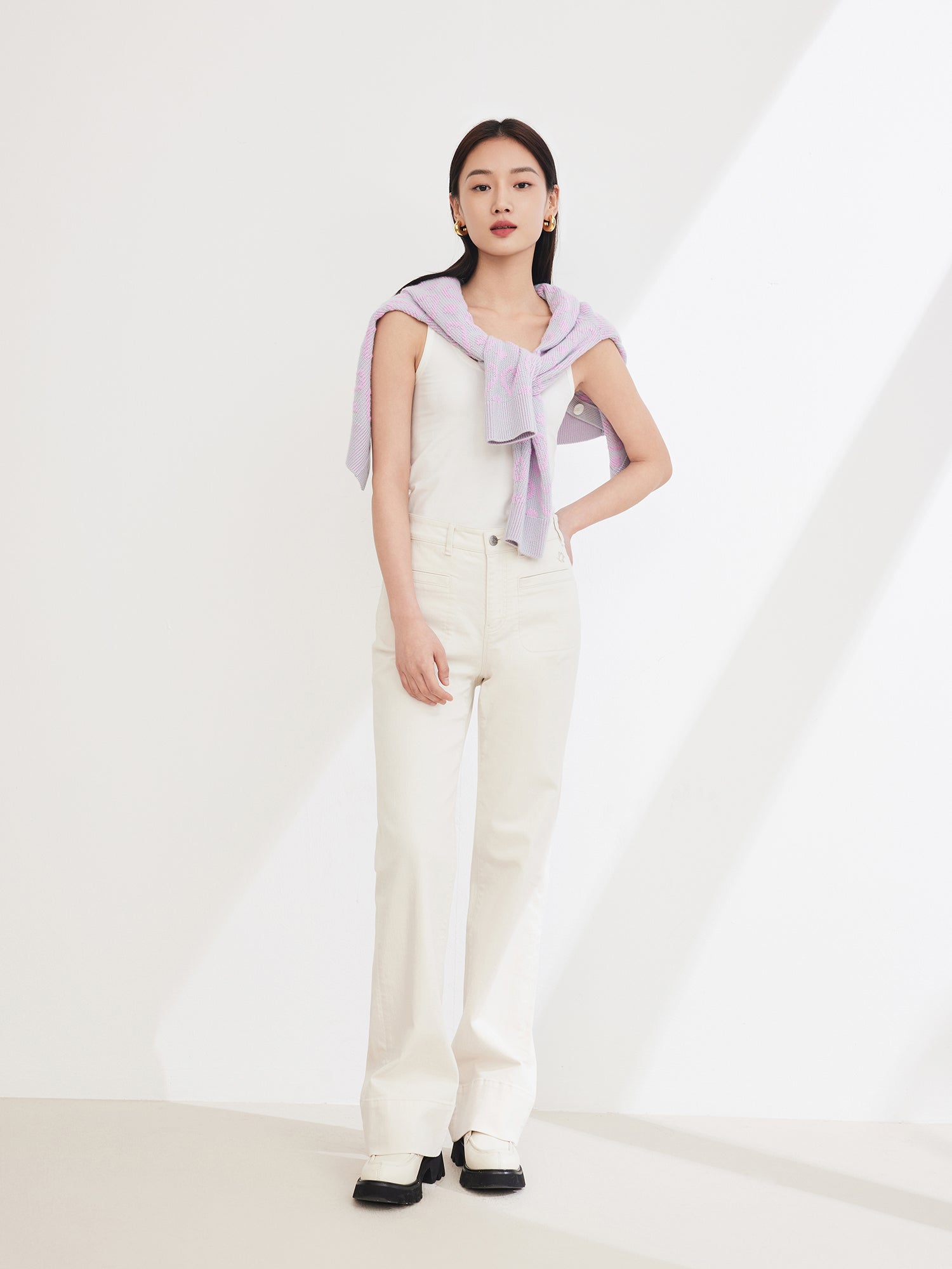 EP YAYING Long-staple Cotton Slim Fit Jeans