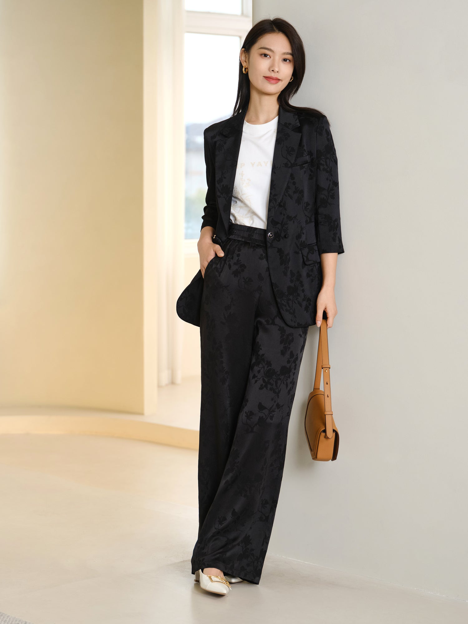 EP YAYING Silk Blazer