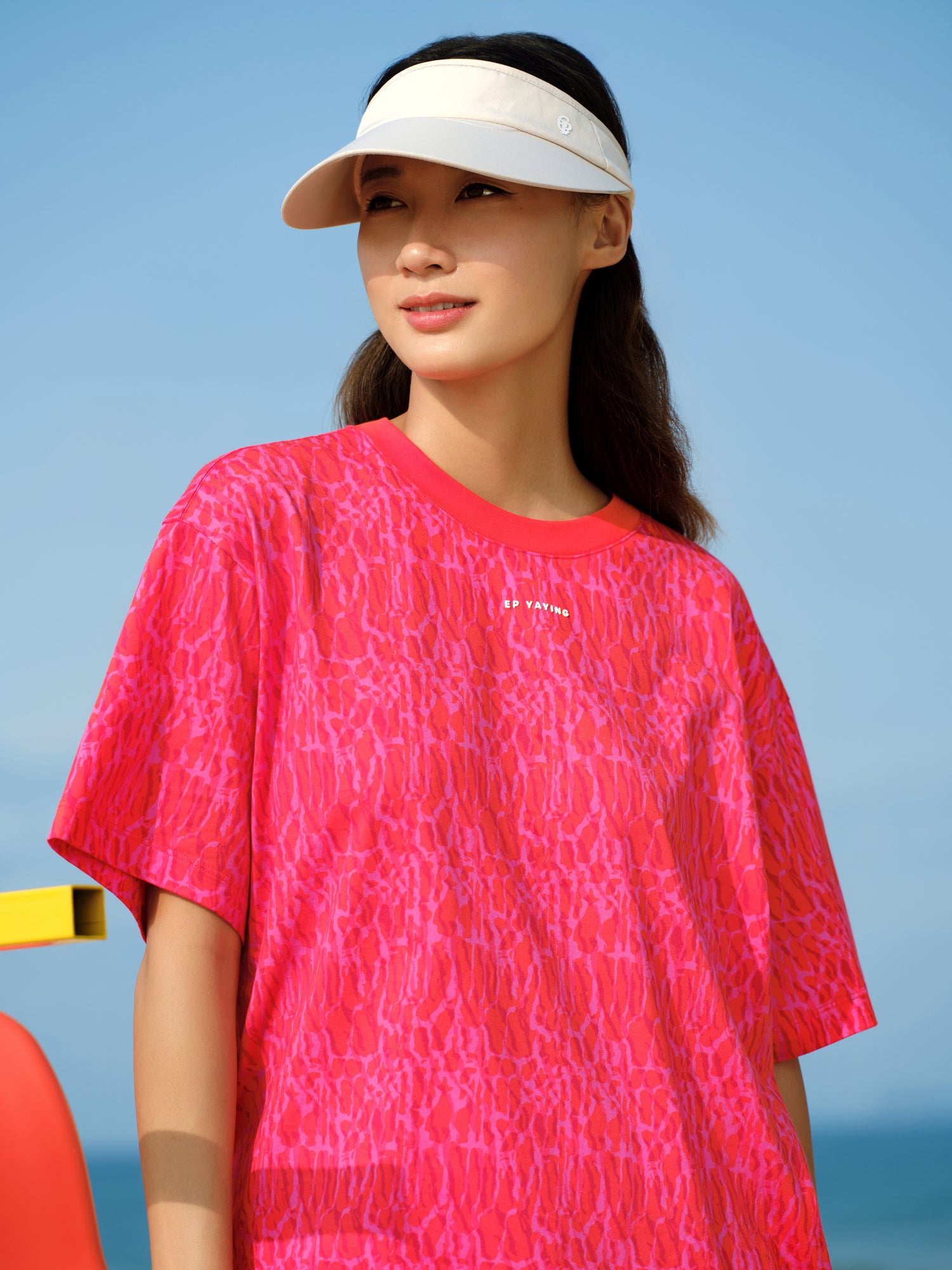 EP YAYING Loose Fit Pure Cotton Short-sleeve T-shirt