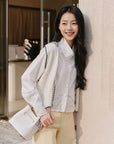 EP YAYING Short Hollow Knitted Vest