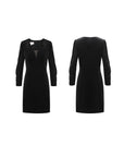 EP YAYING Velvet V-neck dress EGIAS4627AH