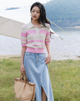 EP YAYING Vintage Style Denim Skirt