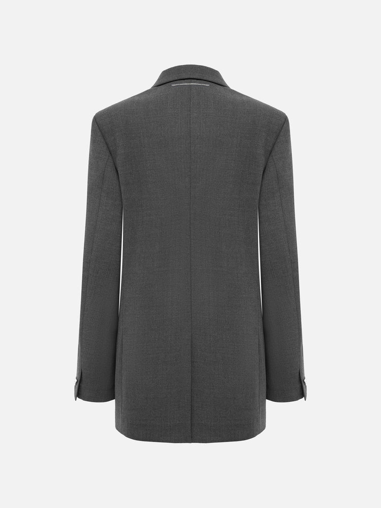 EP YAYING  Gray Wool Blazer