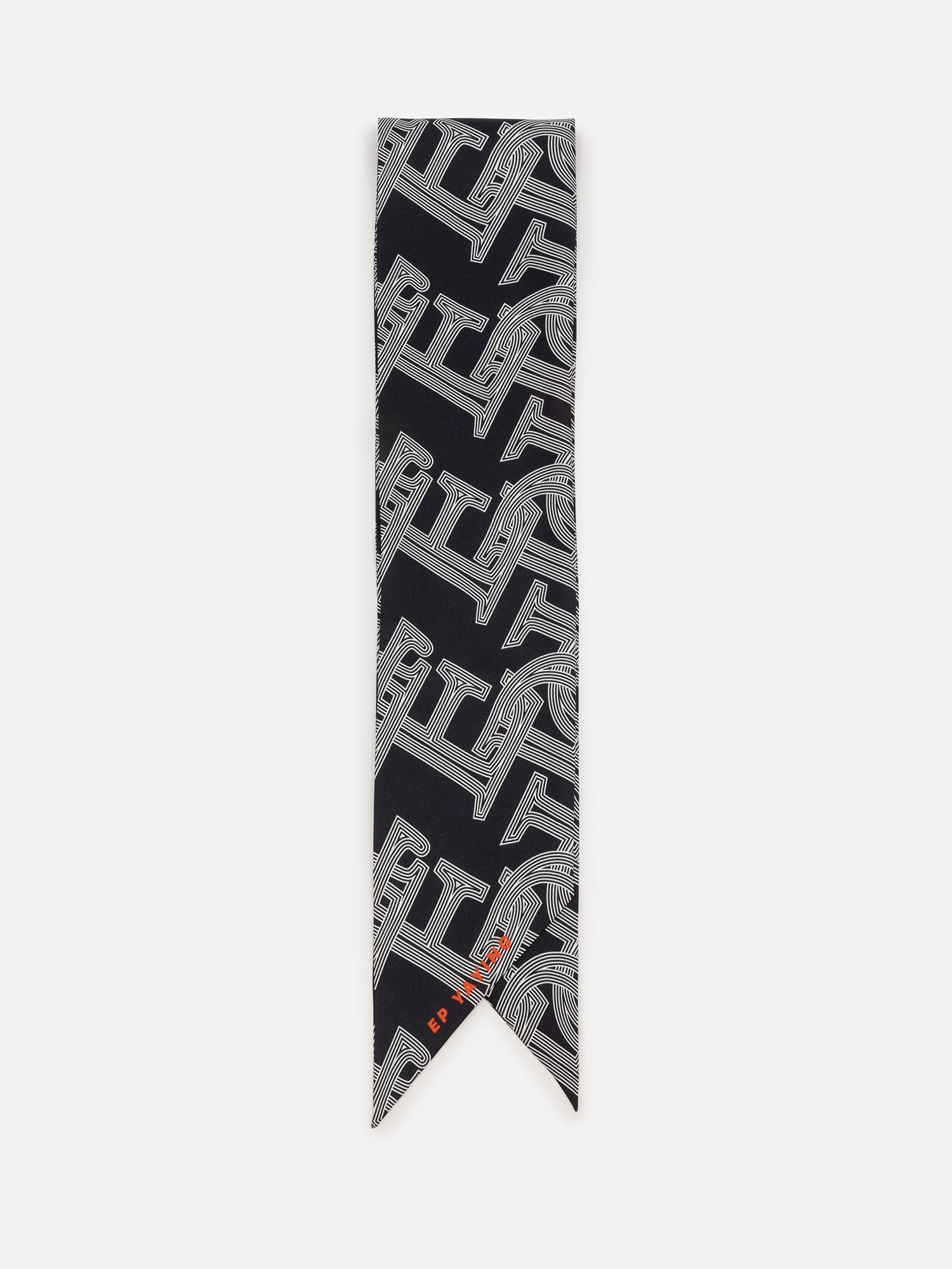 EP YAYING Letters Printed Silk Scarf