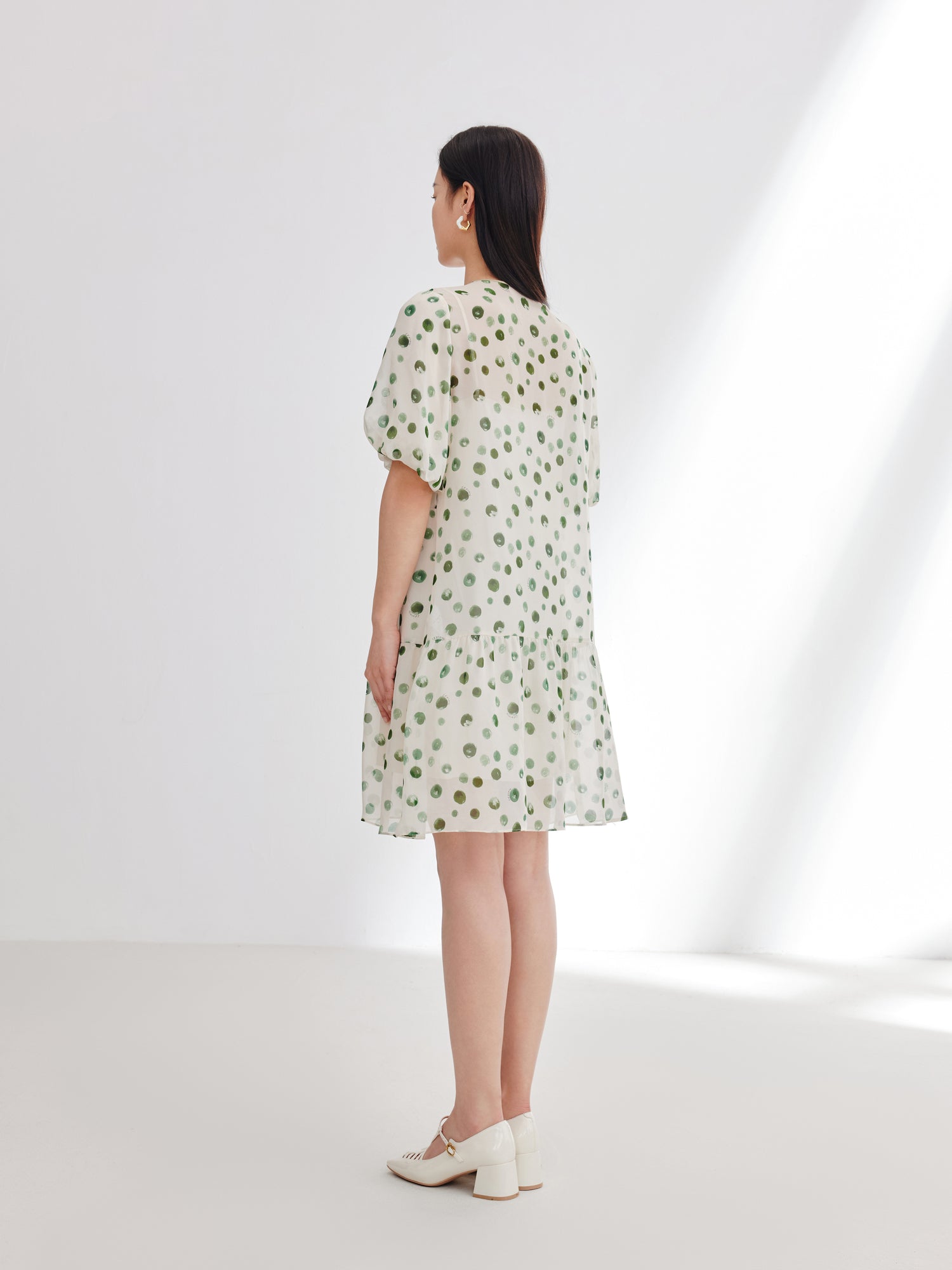 EP YAYING Silk Chiffon Dress