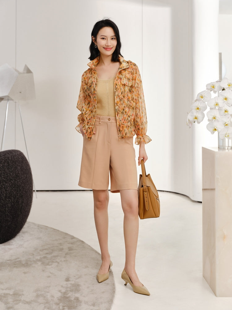 YAYING Elegant Printed Casual Jacket