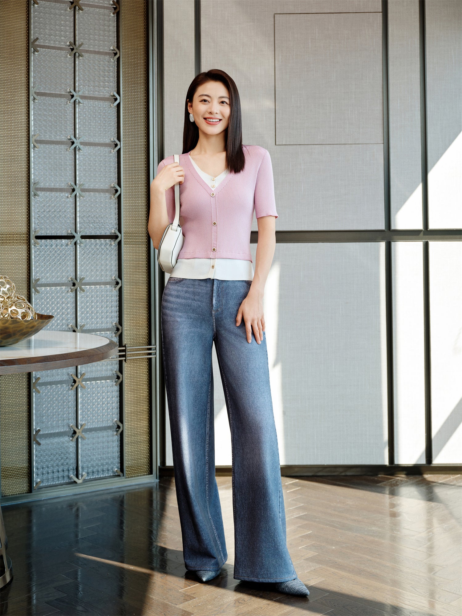 YAYING Color-Blocked Two-Piece Knit