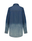 EP YAYING Rhinestone Embellished Denim Shirt